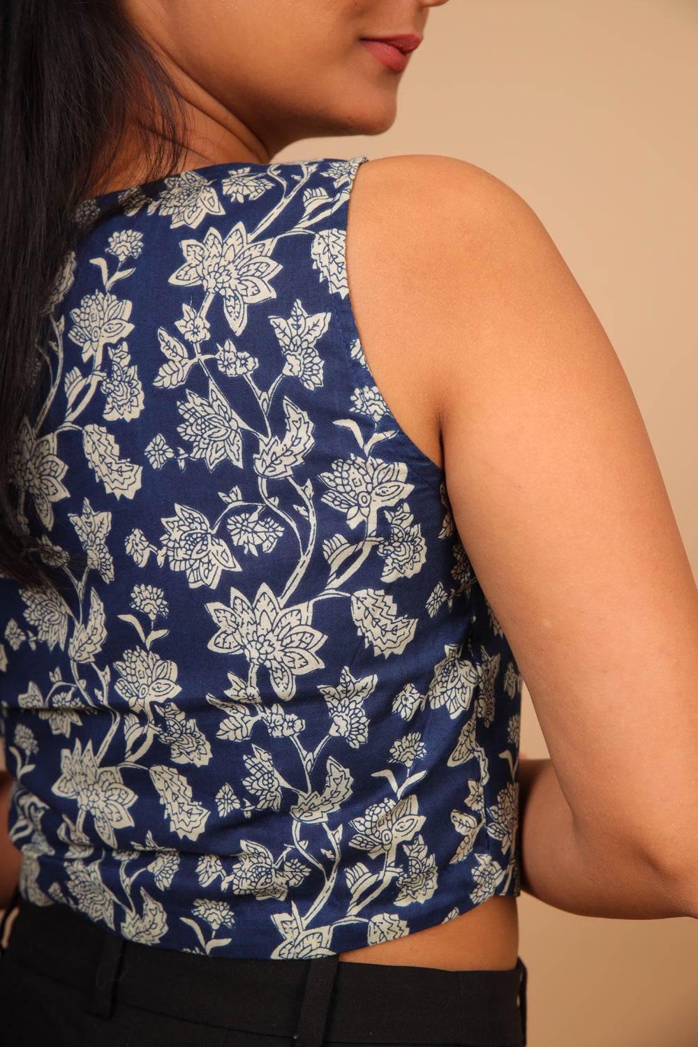 Blue Waist-coat Top