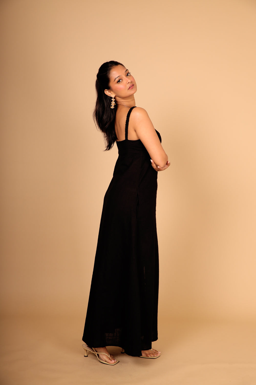 Black Slit Maxi Dress