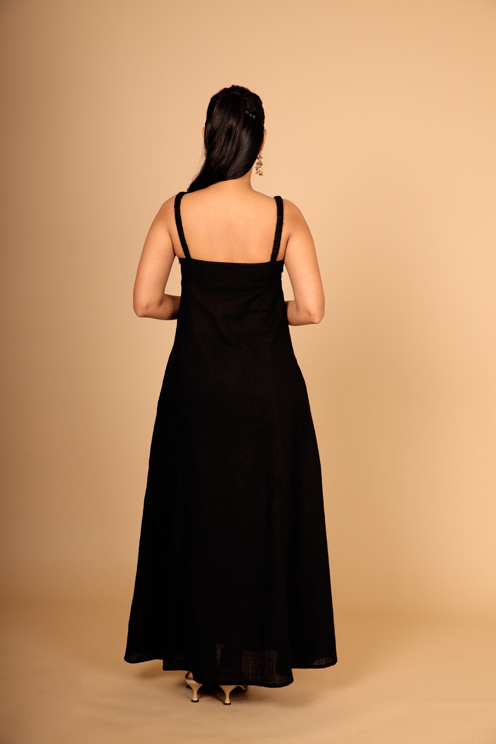 Black Slit Maxi Dress