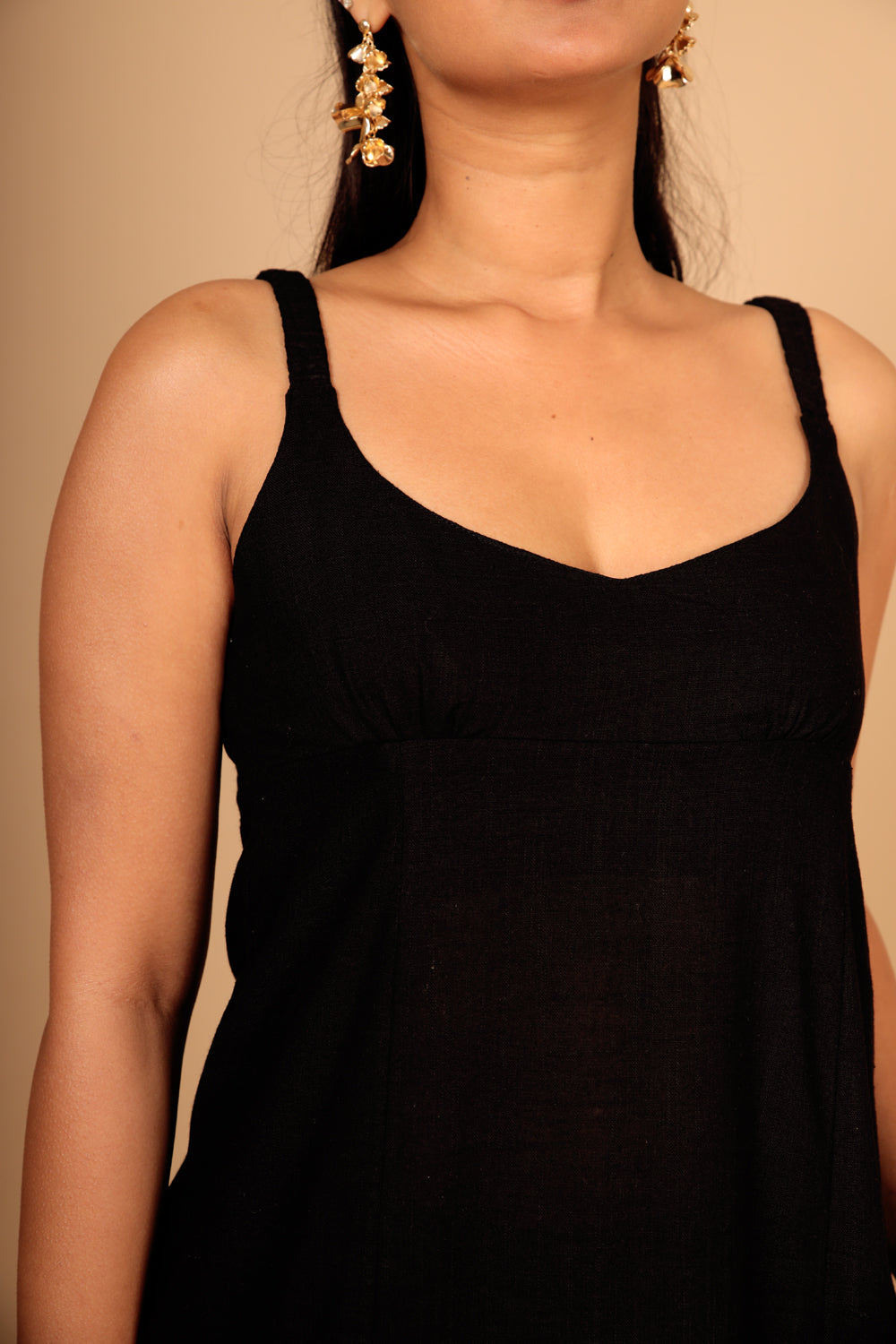 Black Slit Maxi Dress