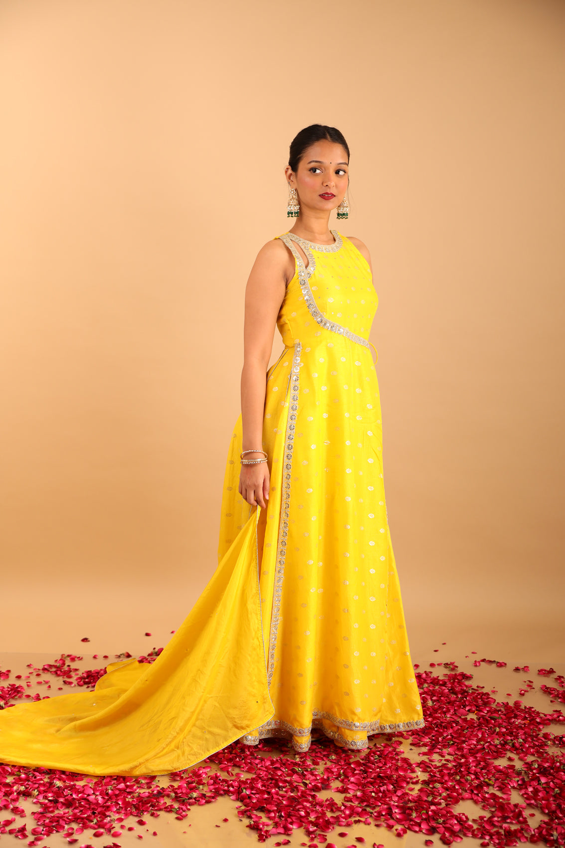 Laddoo Peela Anarkali Suit