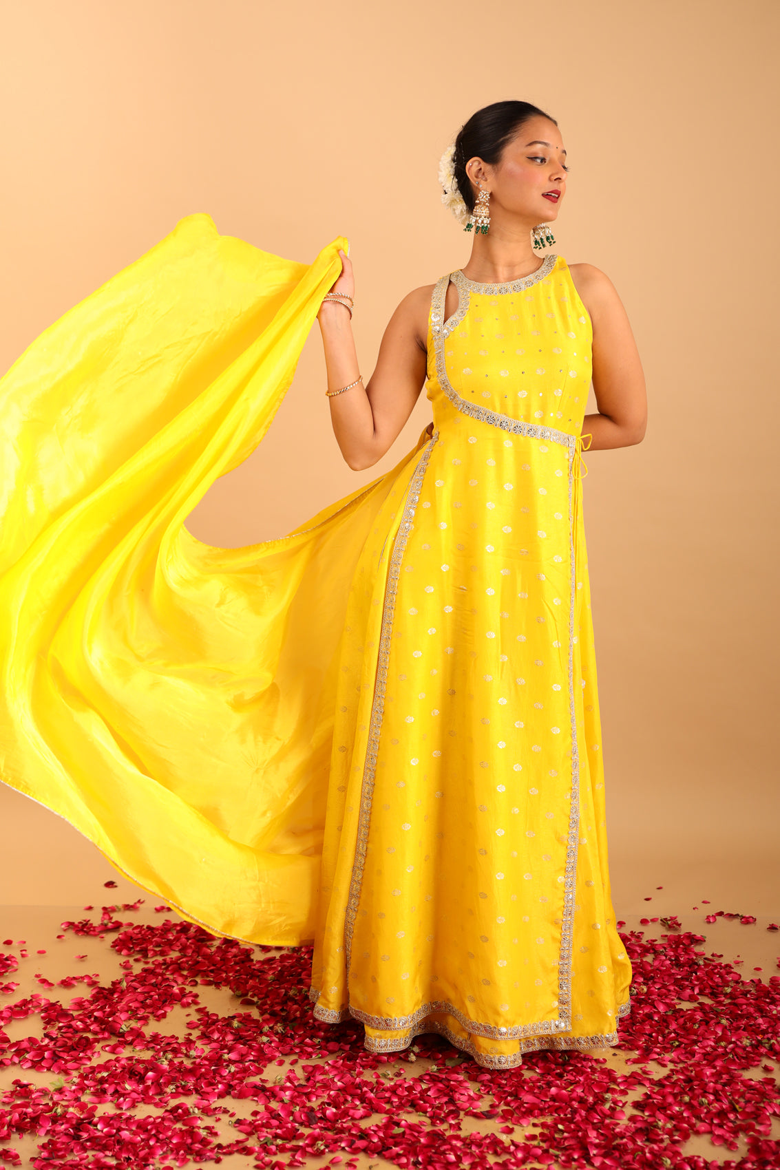 Laddoo Peela Anarkali Suit