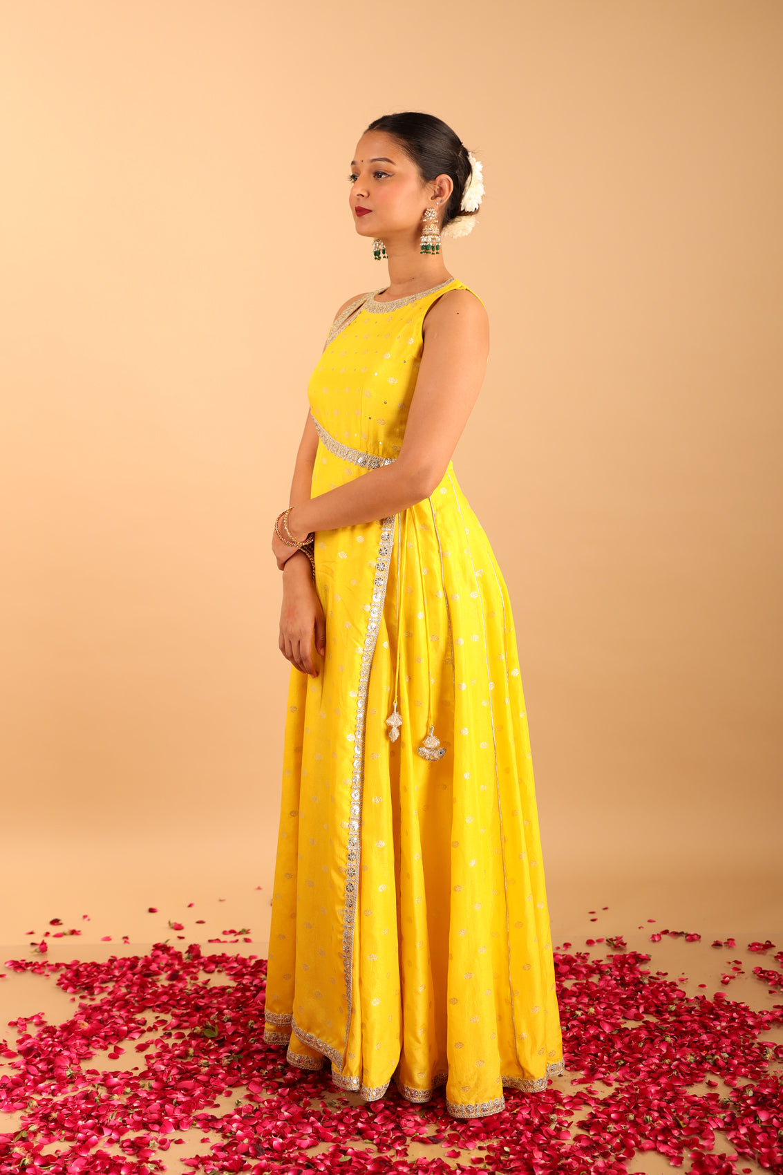 Laddoo Peela Anarkali Suit