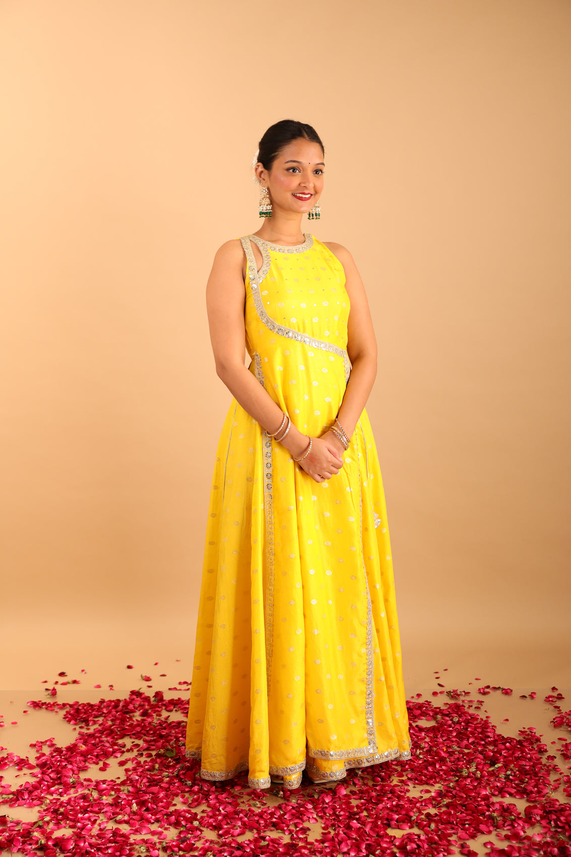 Laddoo Peela Anarkali Suit