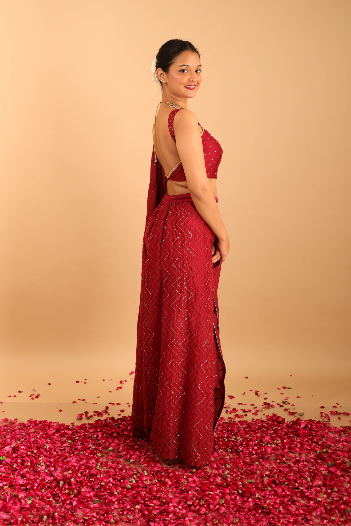 Sindoori Laal Co-ord Set with Dupatta