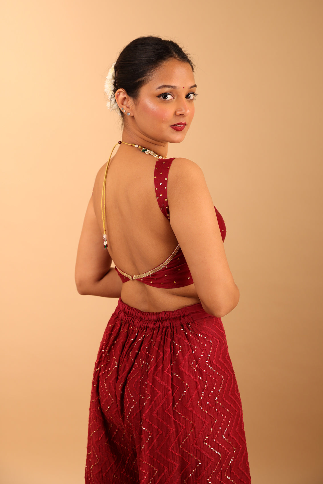 Sindoori Laal Co-ord Set with Dupatta