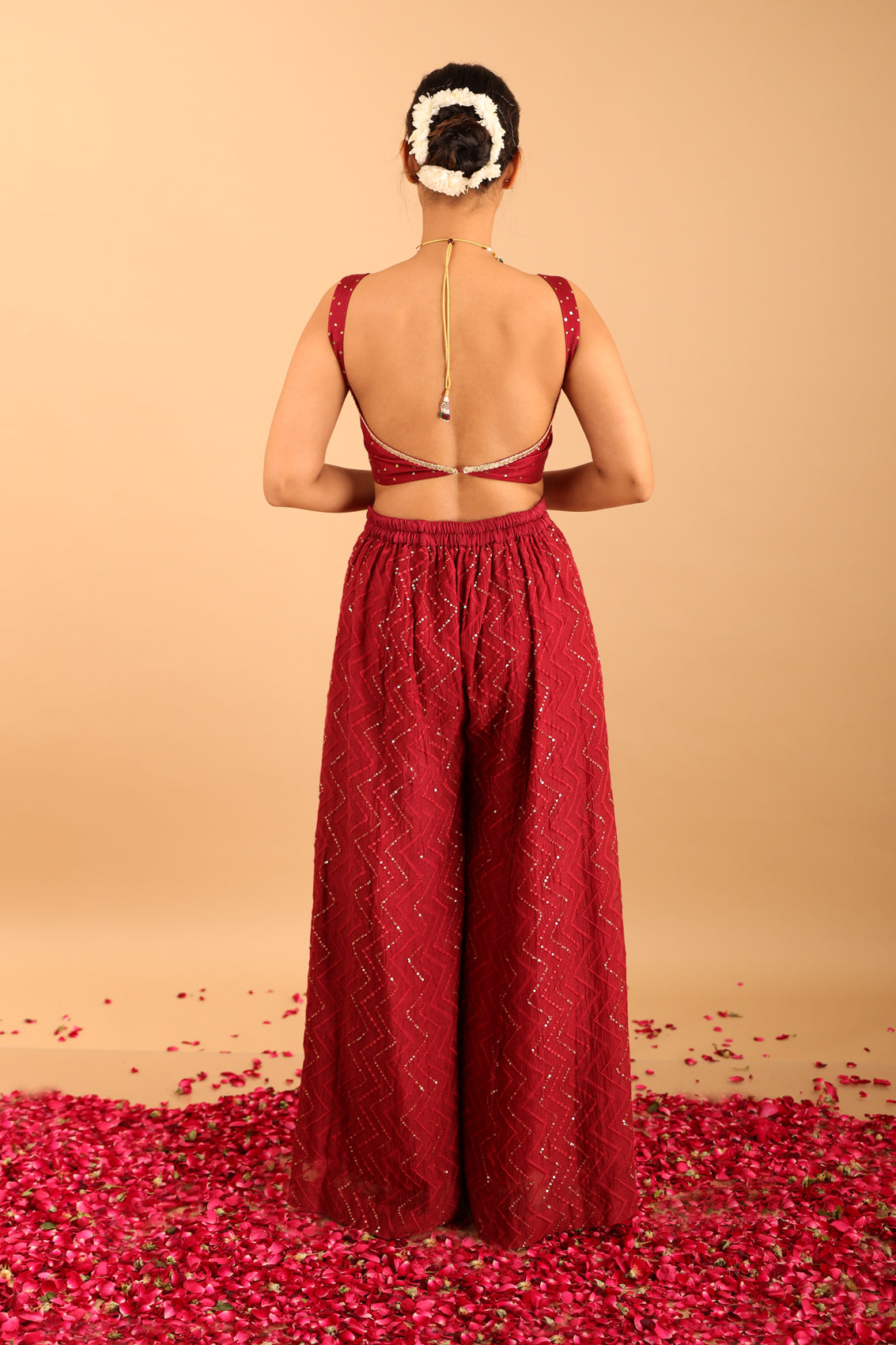 Sindoori Laal Co-ord Set with Dupatta