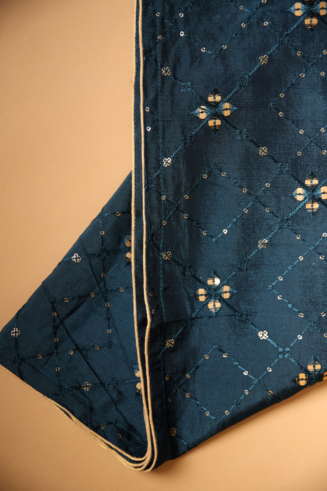 Indigo Upadda Silk Dupatta