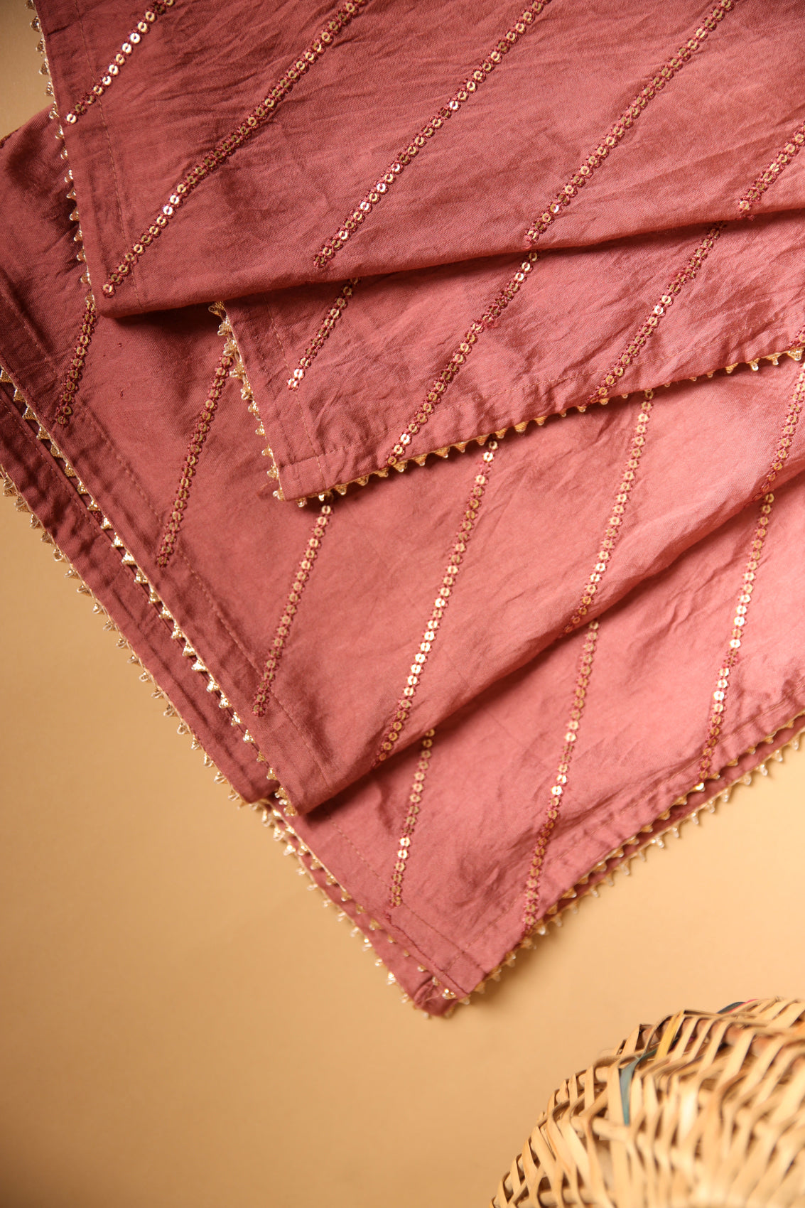 Pink Chanderi Dupatta