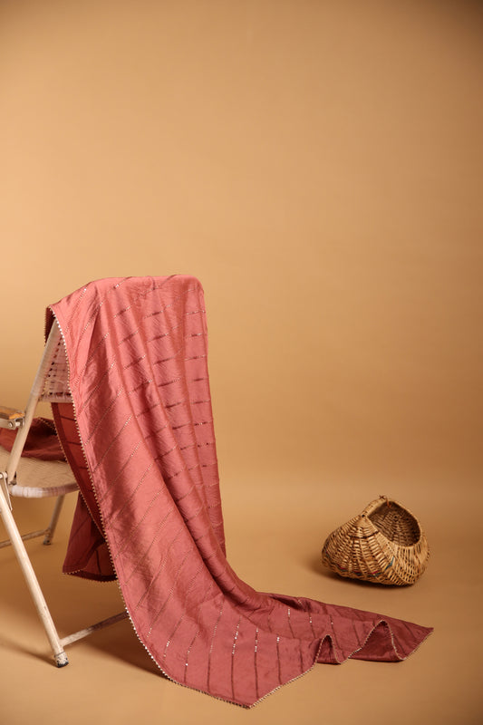 Pink Chanderi Dupatta