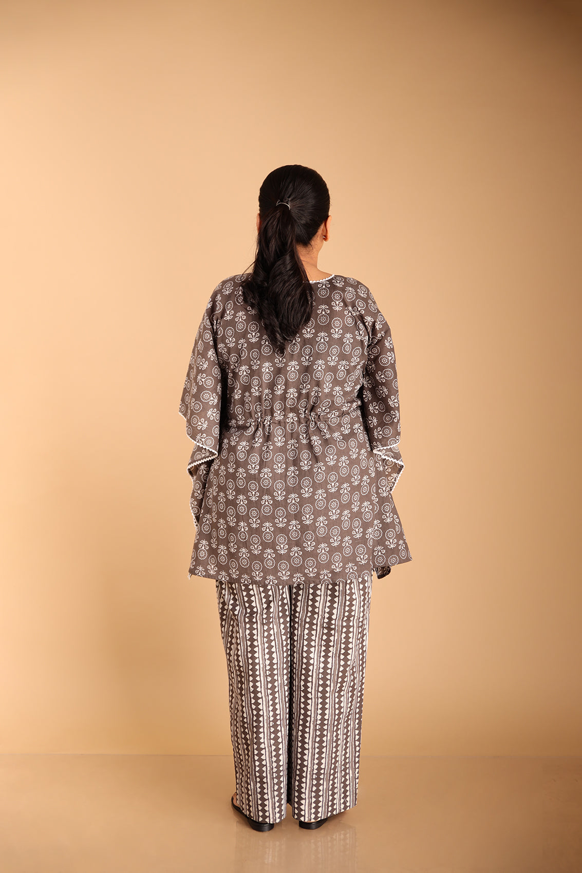 Kaftan Style Grey Lounge Wear Set