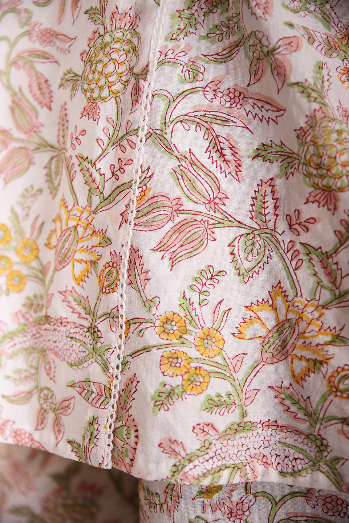 White Floral Lounge Wear Set