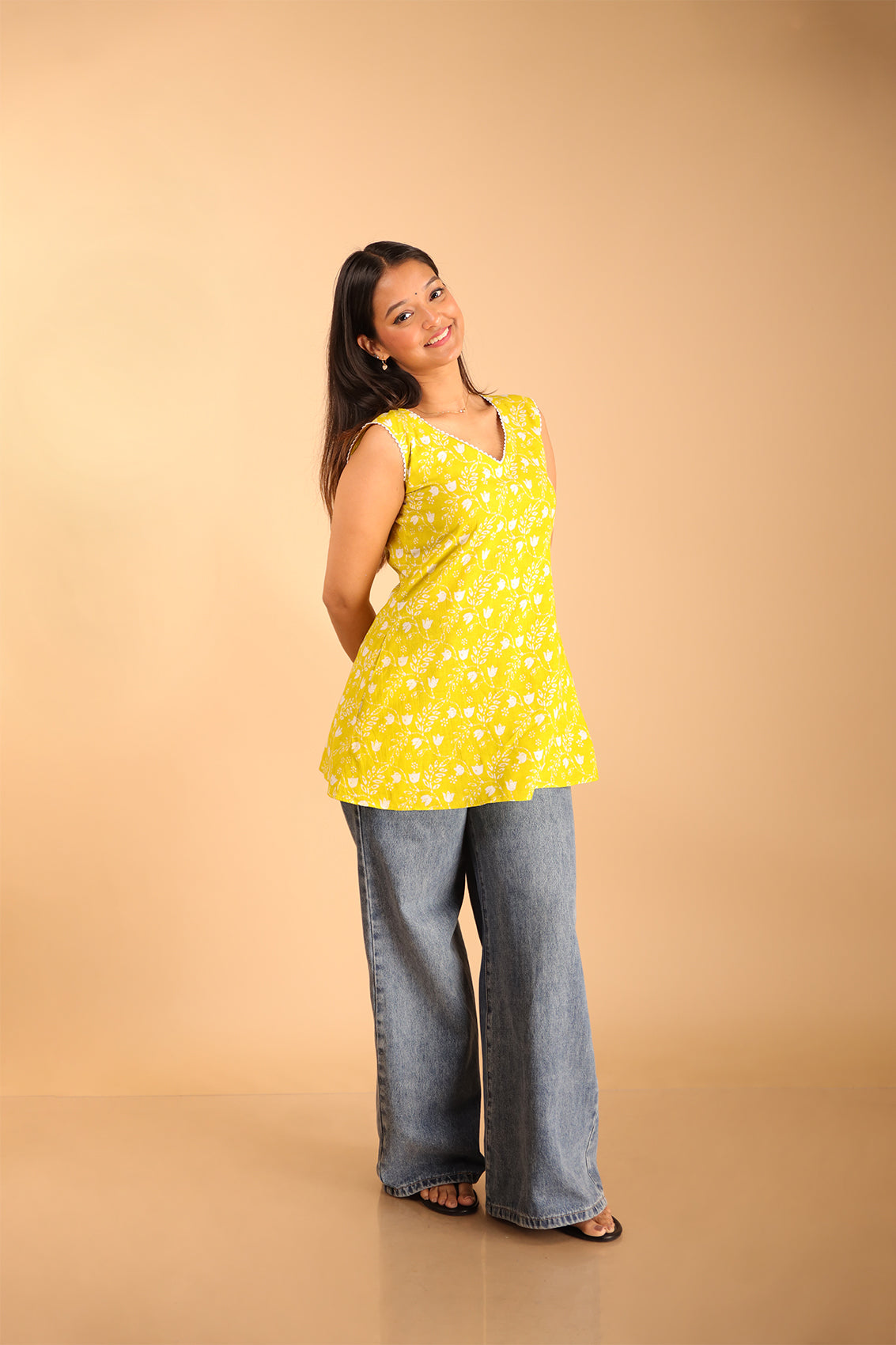 Lime-Green Short Kurti