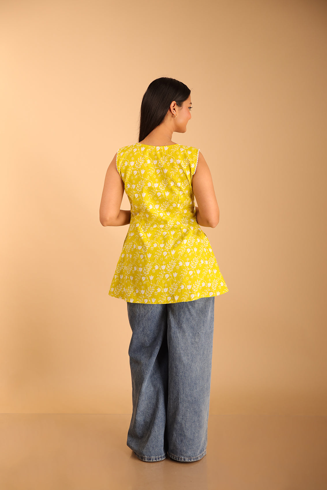 Lime-Green Short Kurti