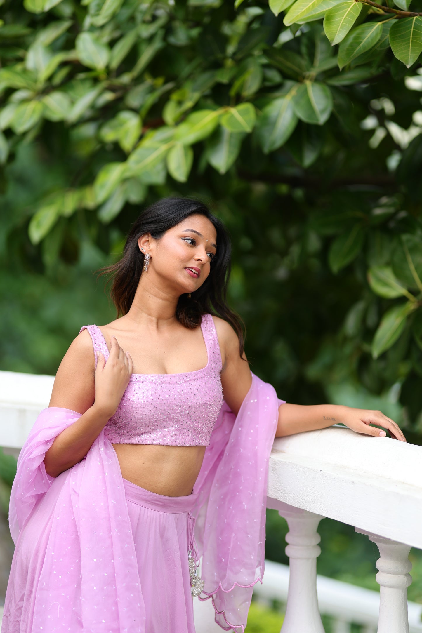 Lavender Lehenga (3-piece Set) With Customisable Blouse