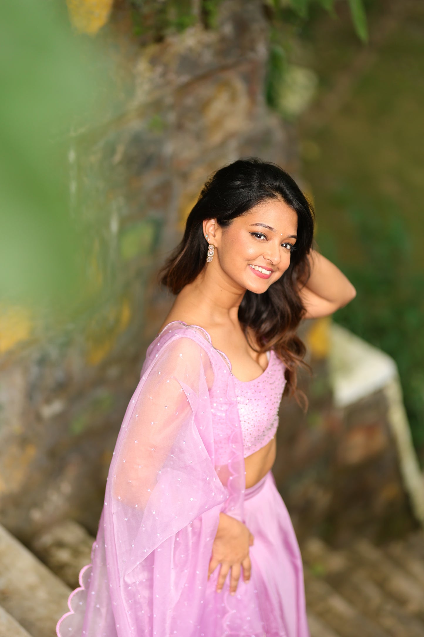 Lavender Lehenga (3-piece Set) With Customisable Blouse