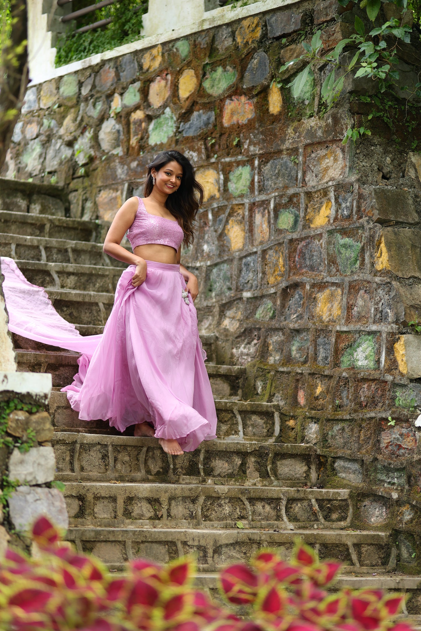 Lavender Lehenga (3-piece Set) With Customisable Blouse