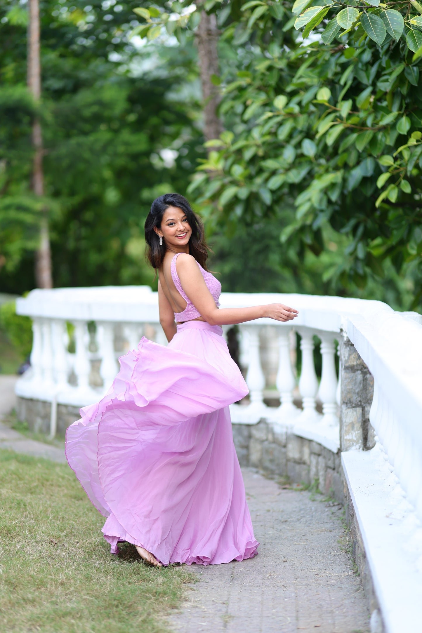 Lavender Lehenga (3-piece Set) With Customisable Blouse