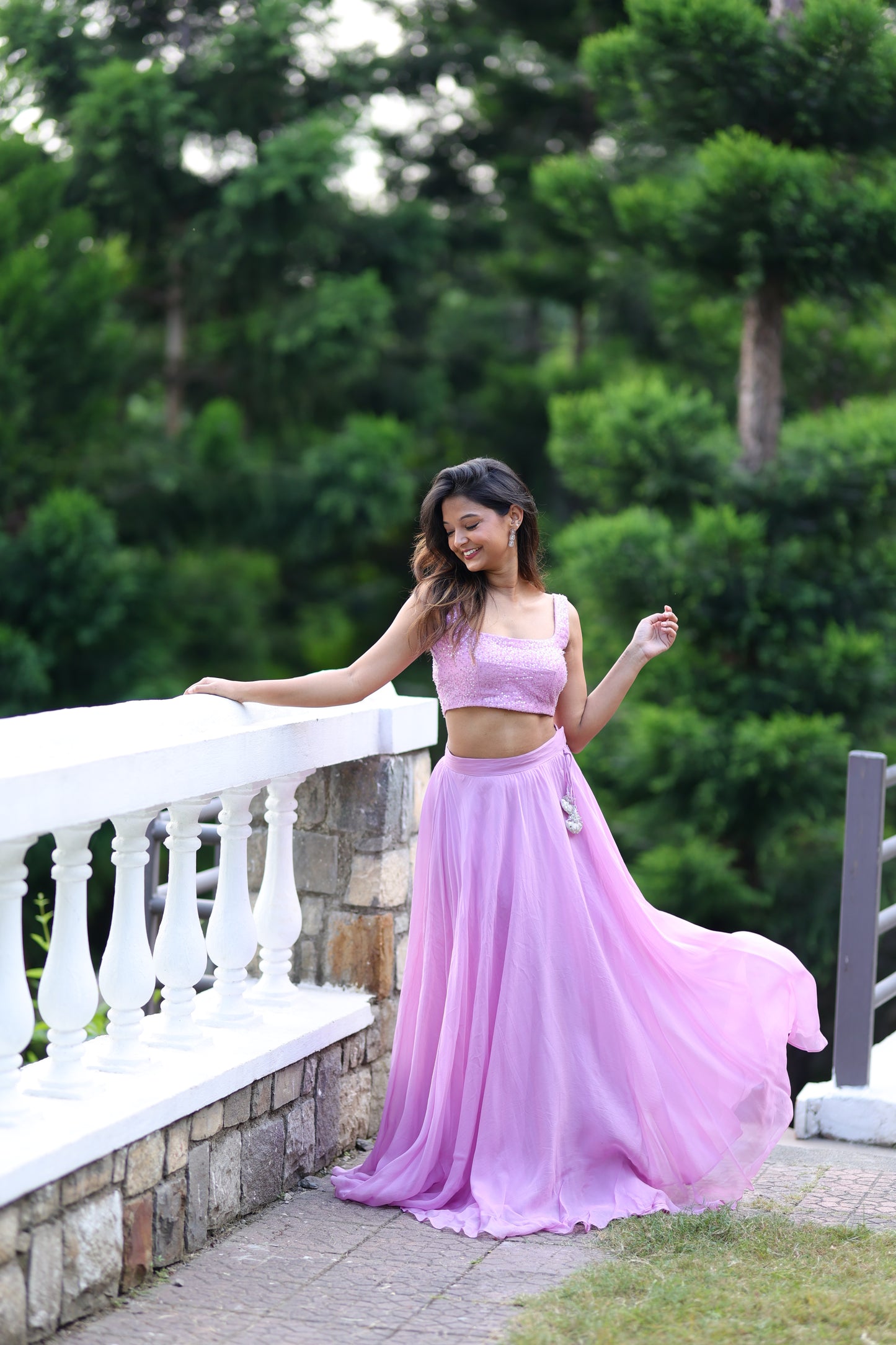 Lavender Lehenga (3-piece Set) With Customisable Blouse