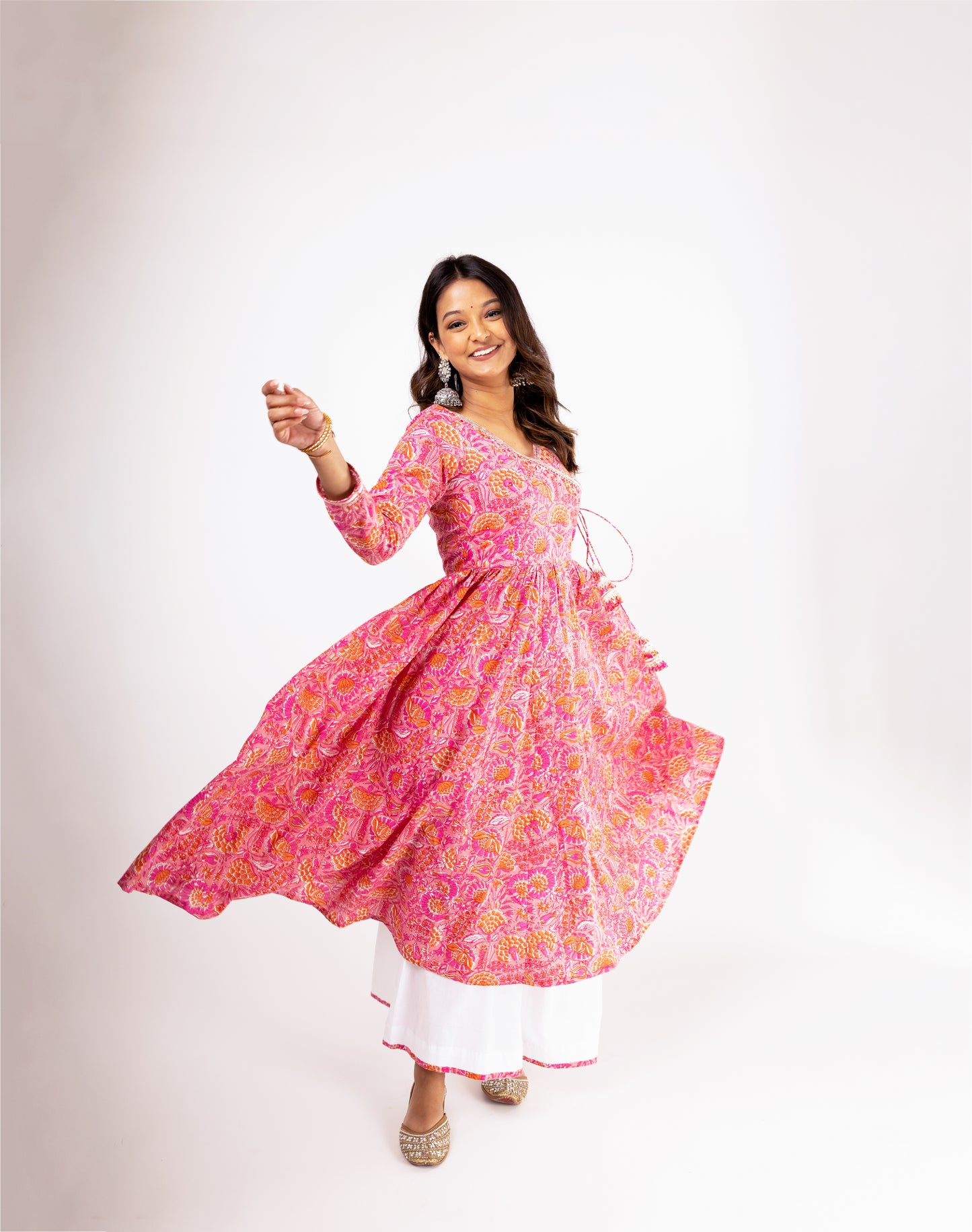 Love Garden Pink Anarkali Set(2 Piece Set)