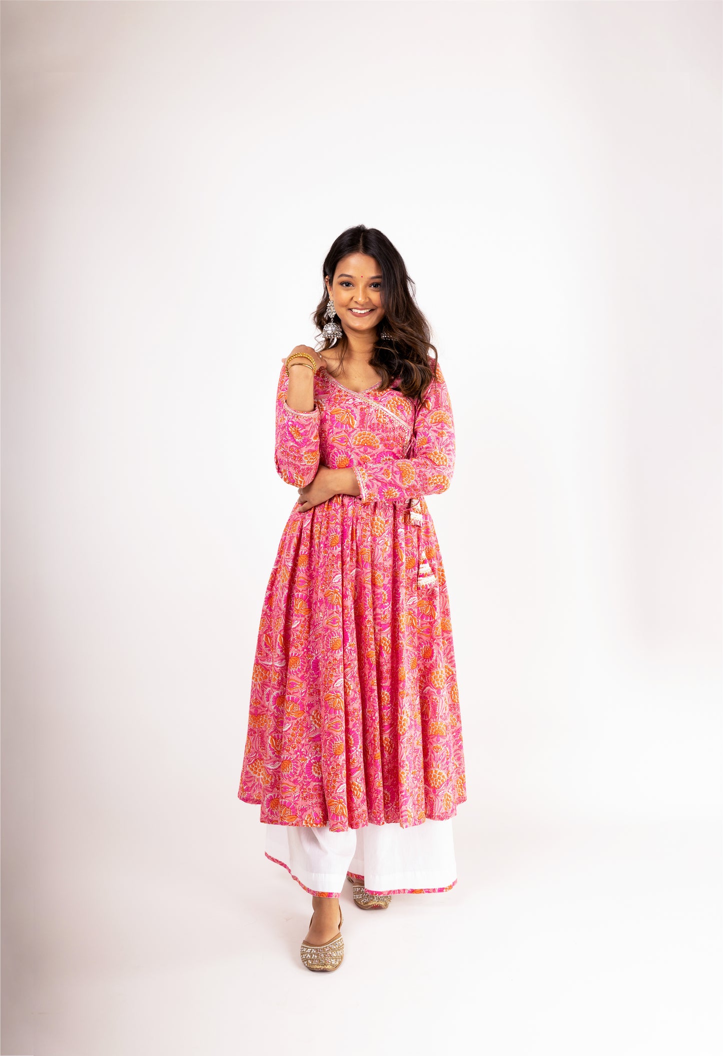 Love Garden Pink Anarkali Set(2 Piece Set)