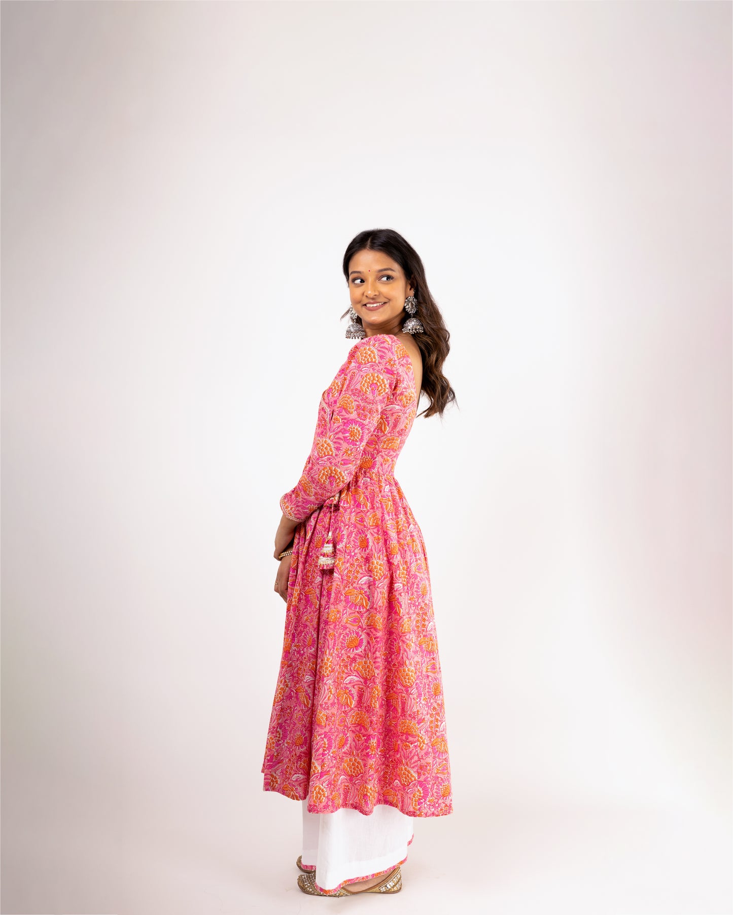 Love Garden Pink Anarkali Set(2 Piece Set)