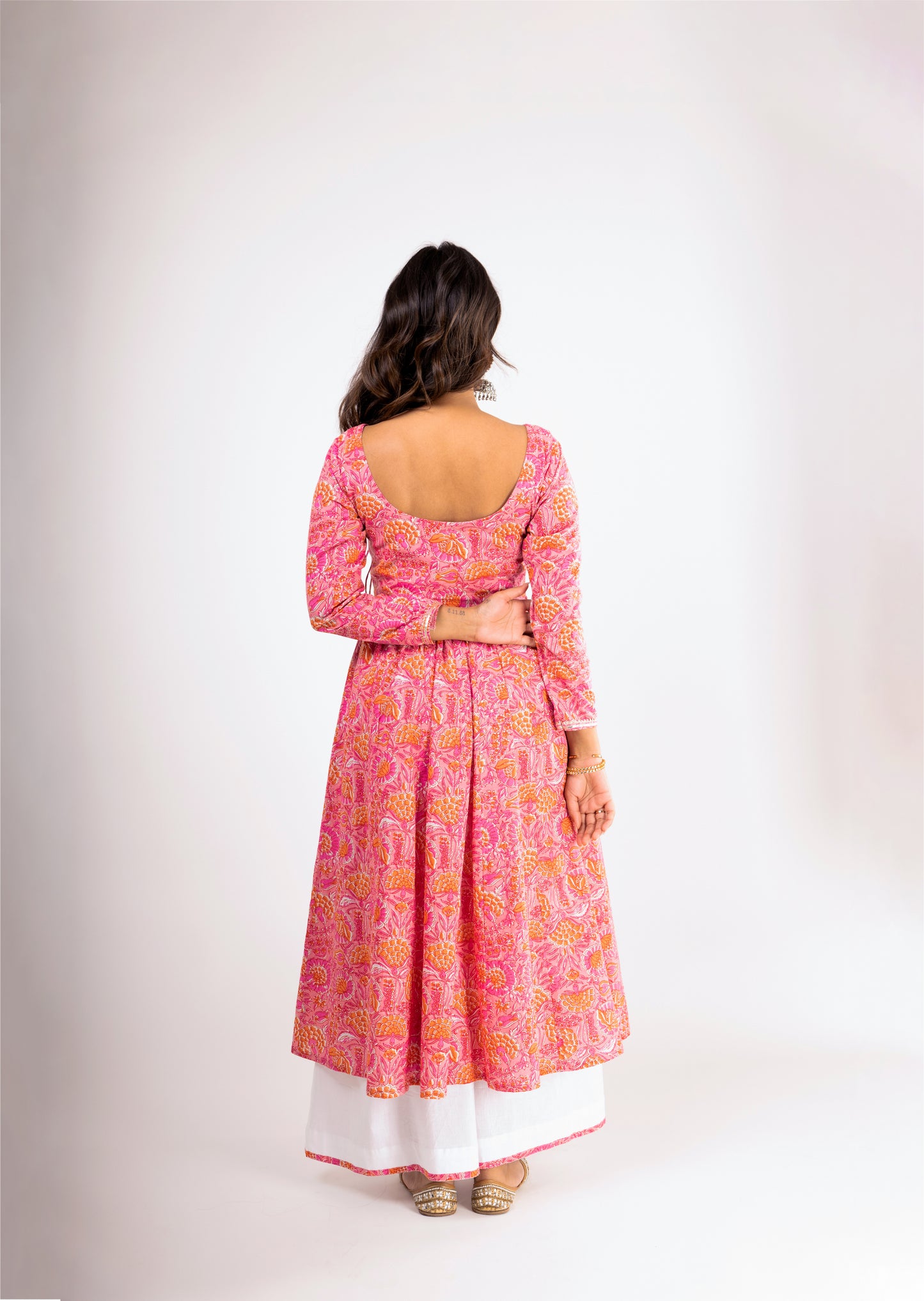 Love Garden Pink Anarkali Set(2 Piece Set)