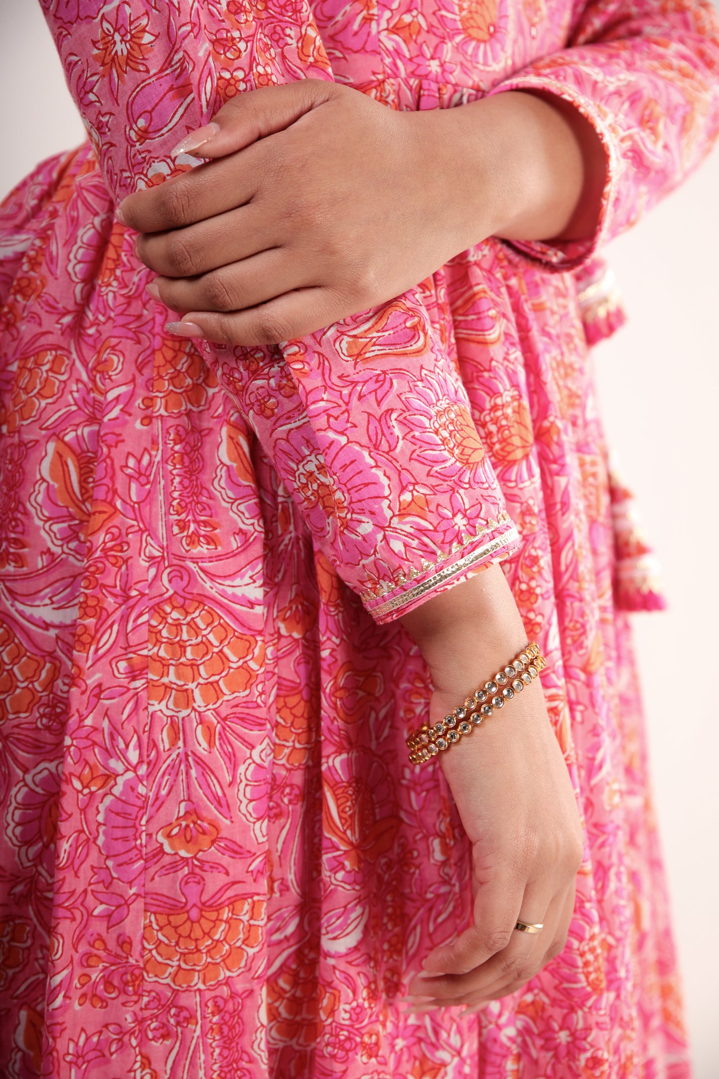 Love Garden Pink Anarkali Set(2 Piece Set)