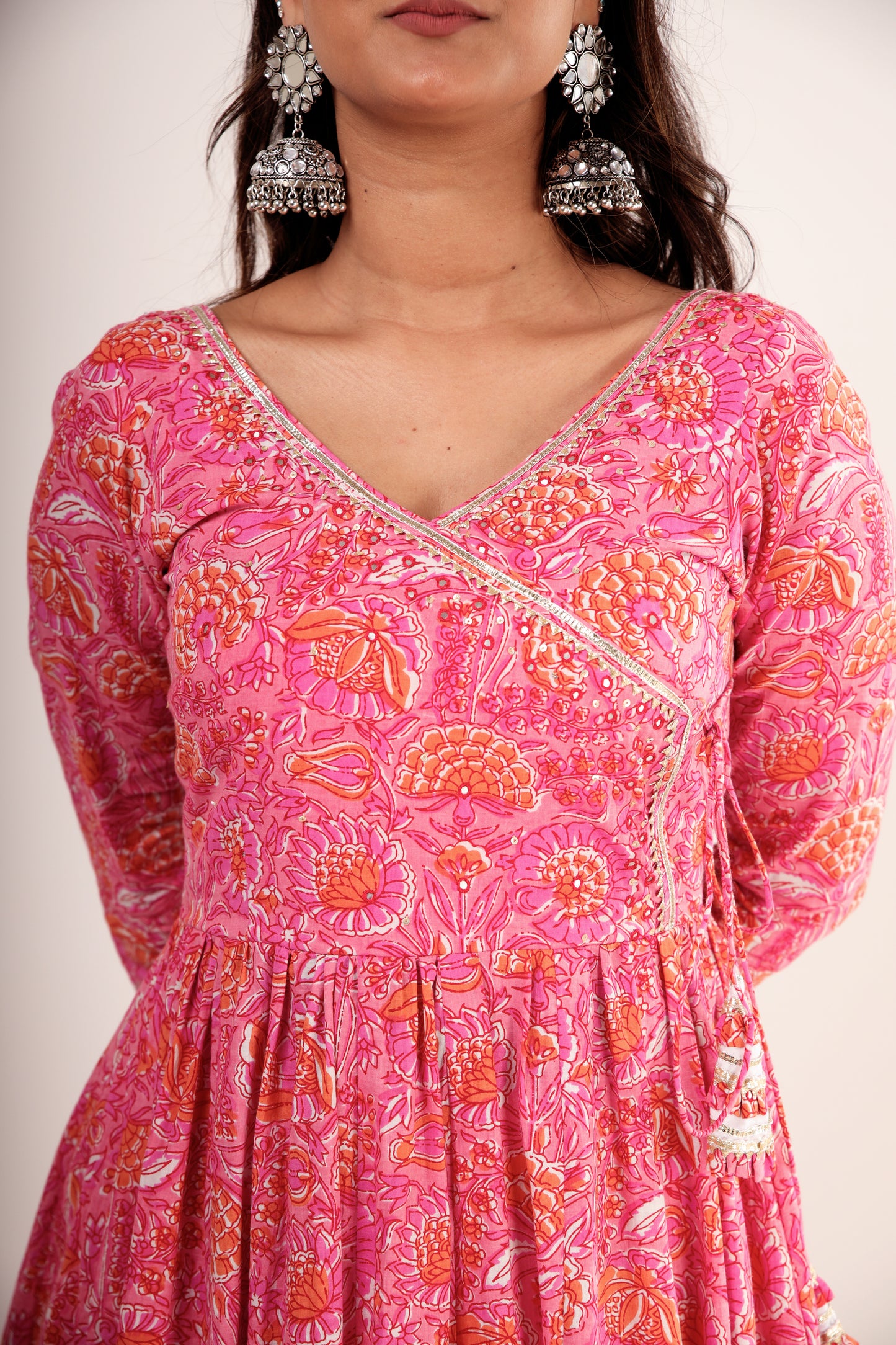 Love Garden Pink Anarkali Set(2 Piece Set)