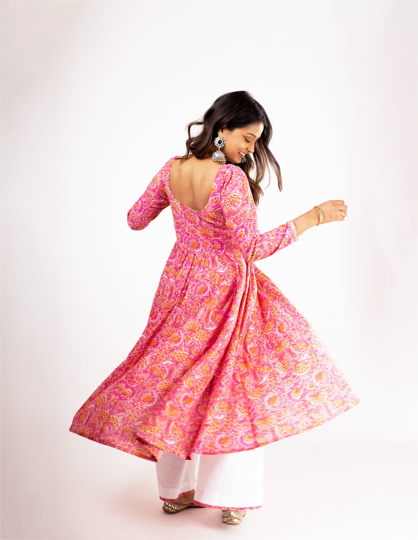 Love Garden Pink Anarkali Set(2 Piece Set)