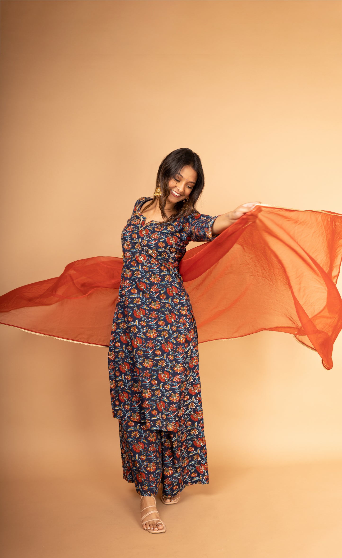 Floral Hand Embroidered Suit (3-piece set)