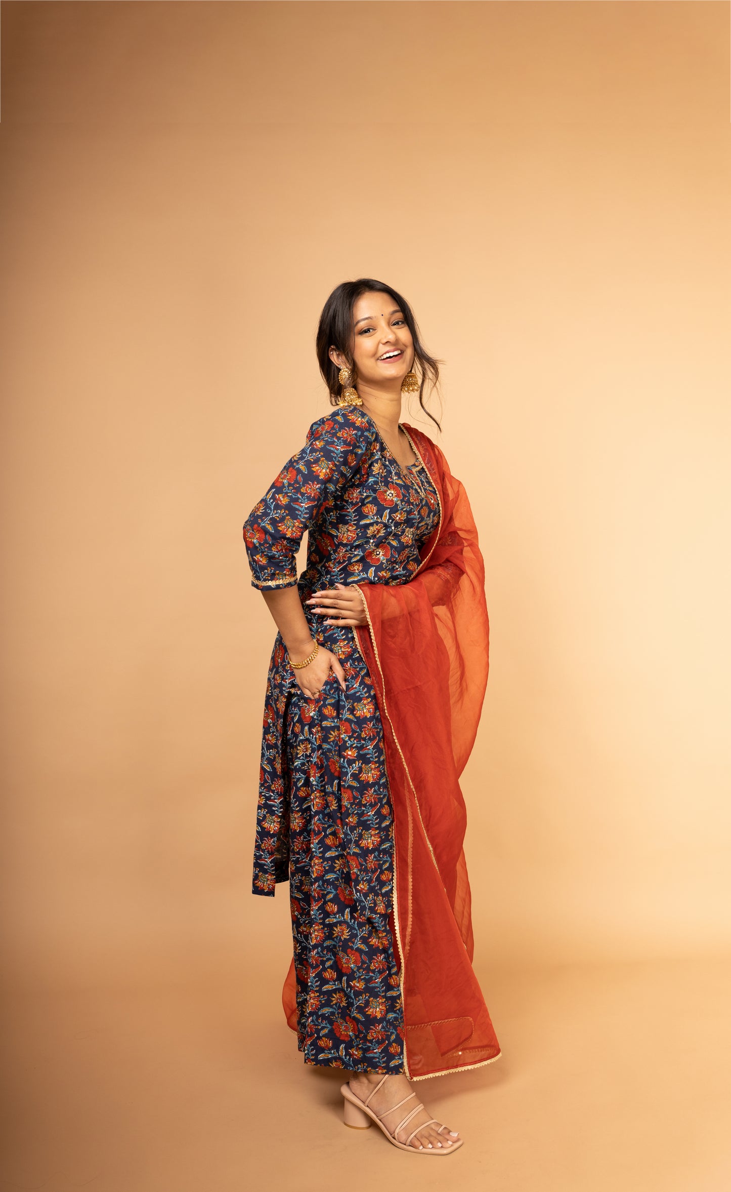 Floral Hand Embroidered Suit (3-piece set)