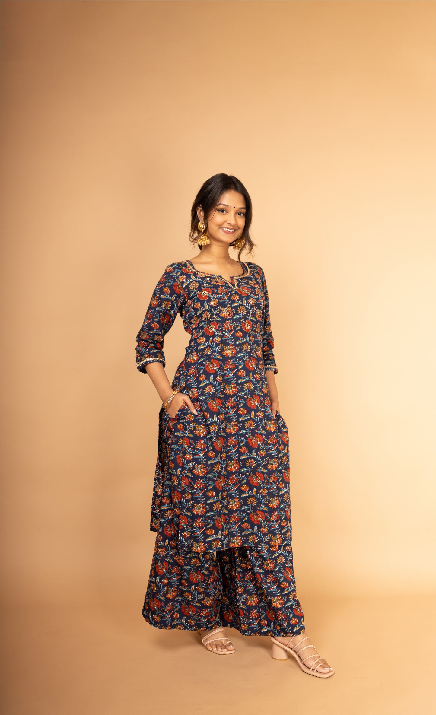 Floral Hand Embroidered Suit (3-piece set)