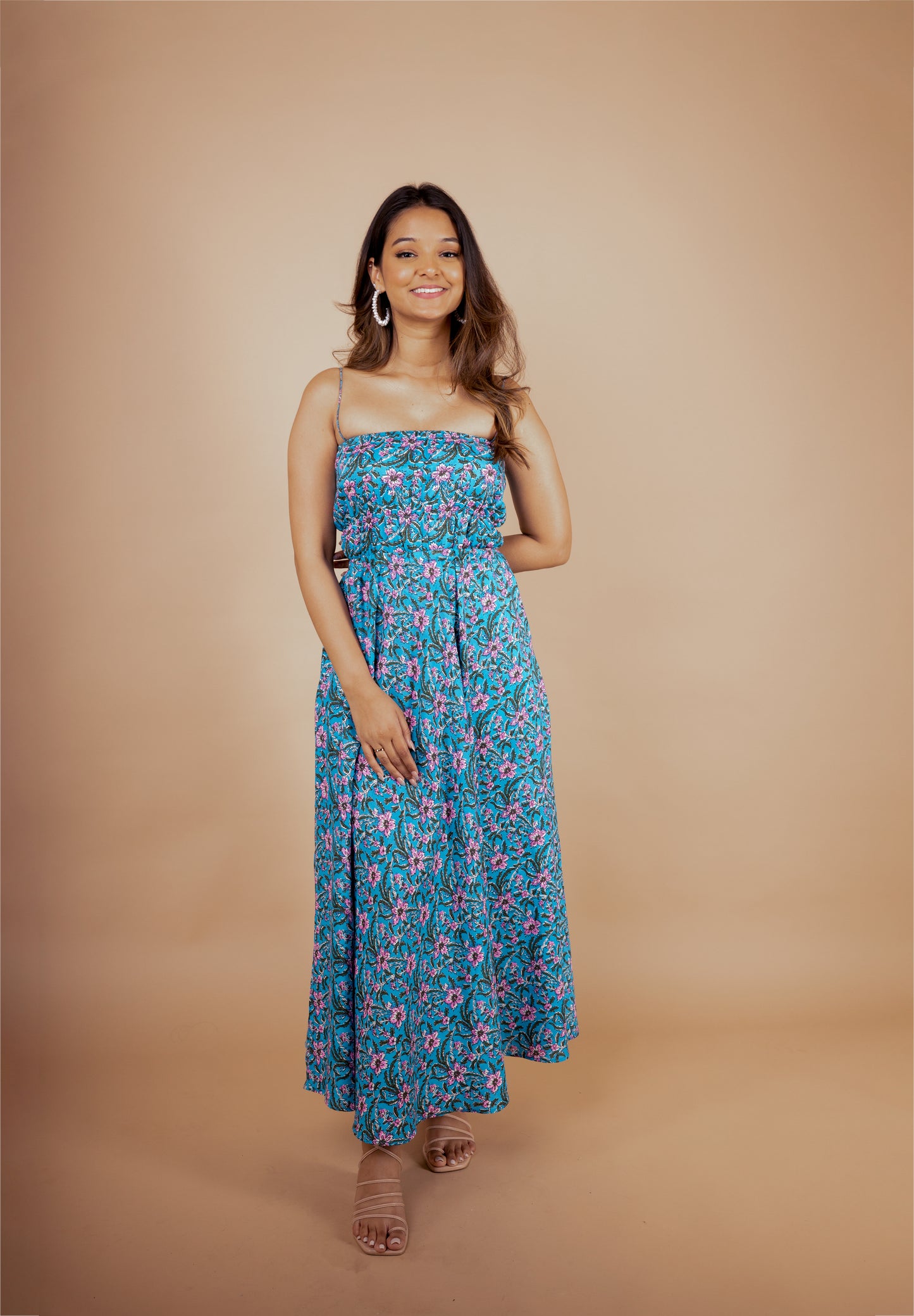 Blue Blossom Maxi Dress