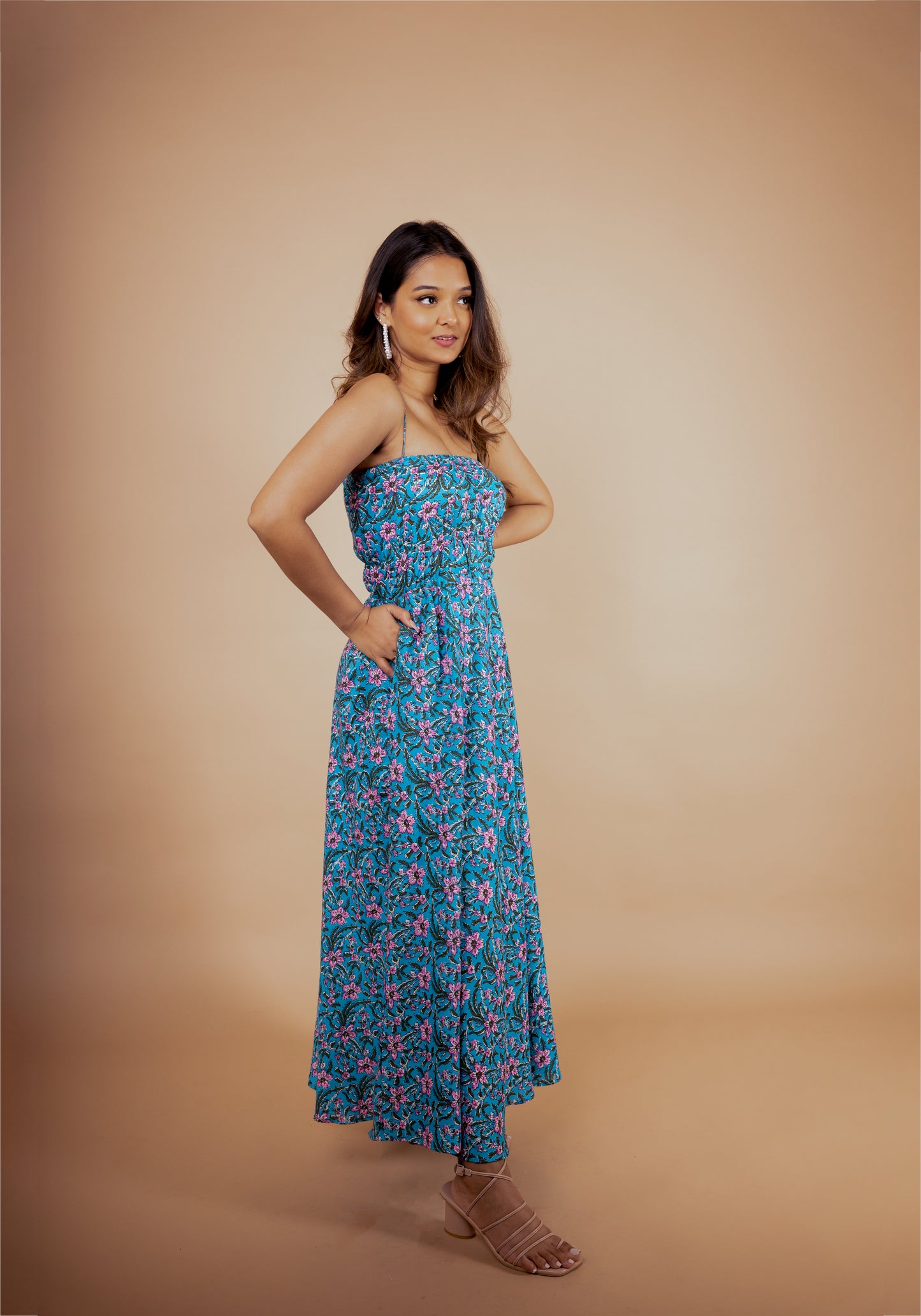 Blue Blossom Maxi Dress
