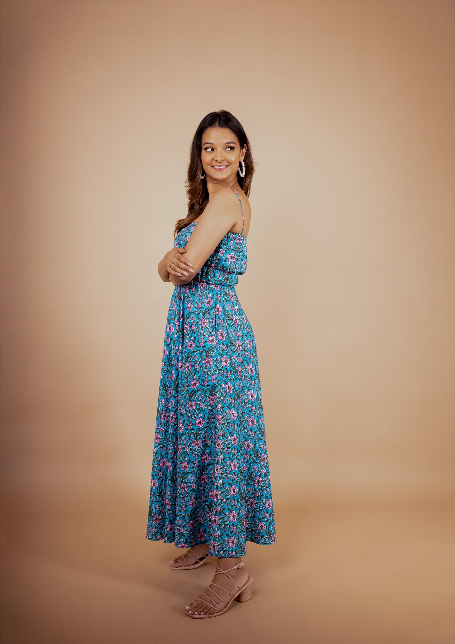 Blue Blossom Maxi Dress