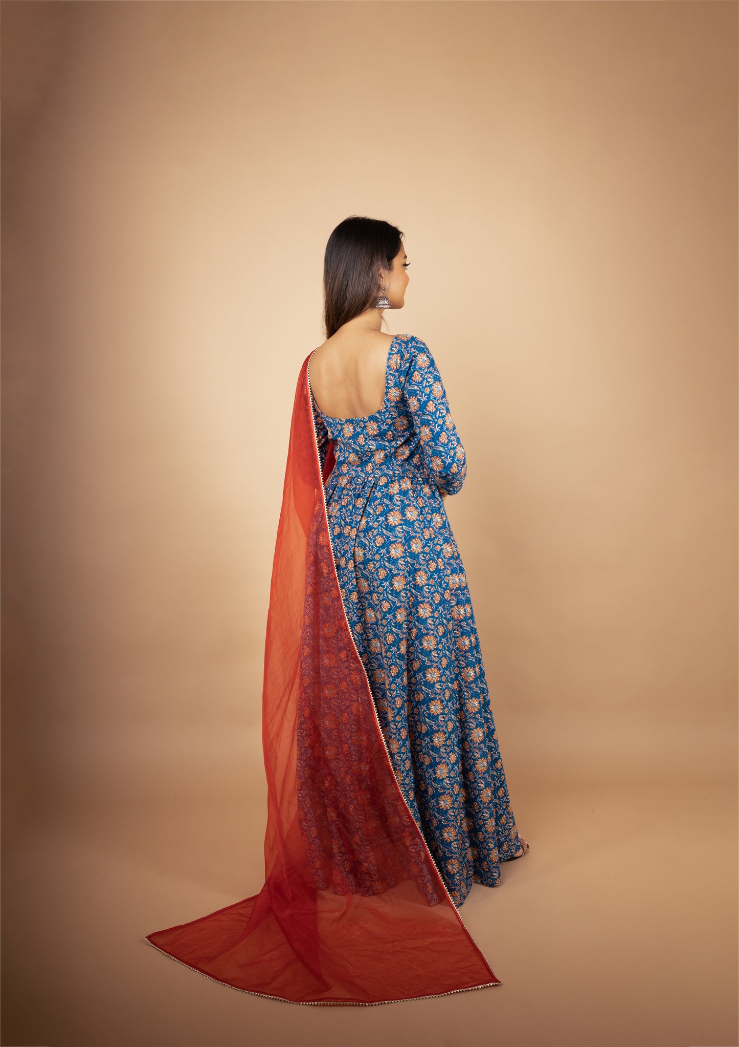 Eazy Breezy Floral Anarkali with Dupatta (2 Piece Set)