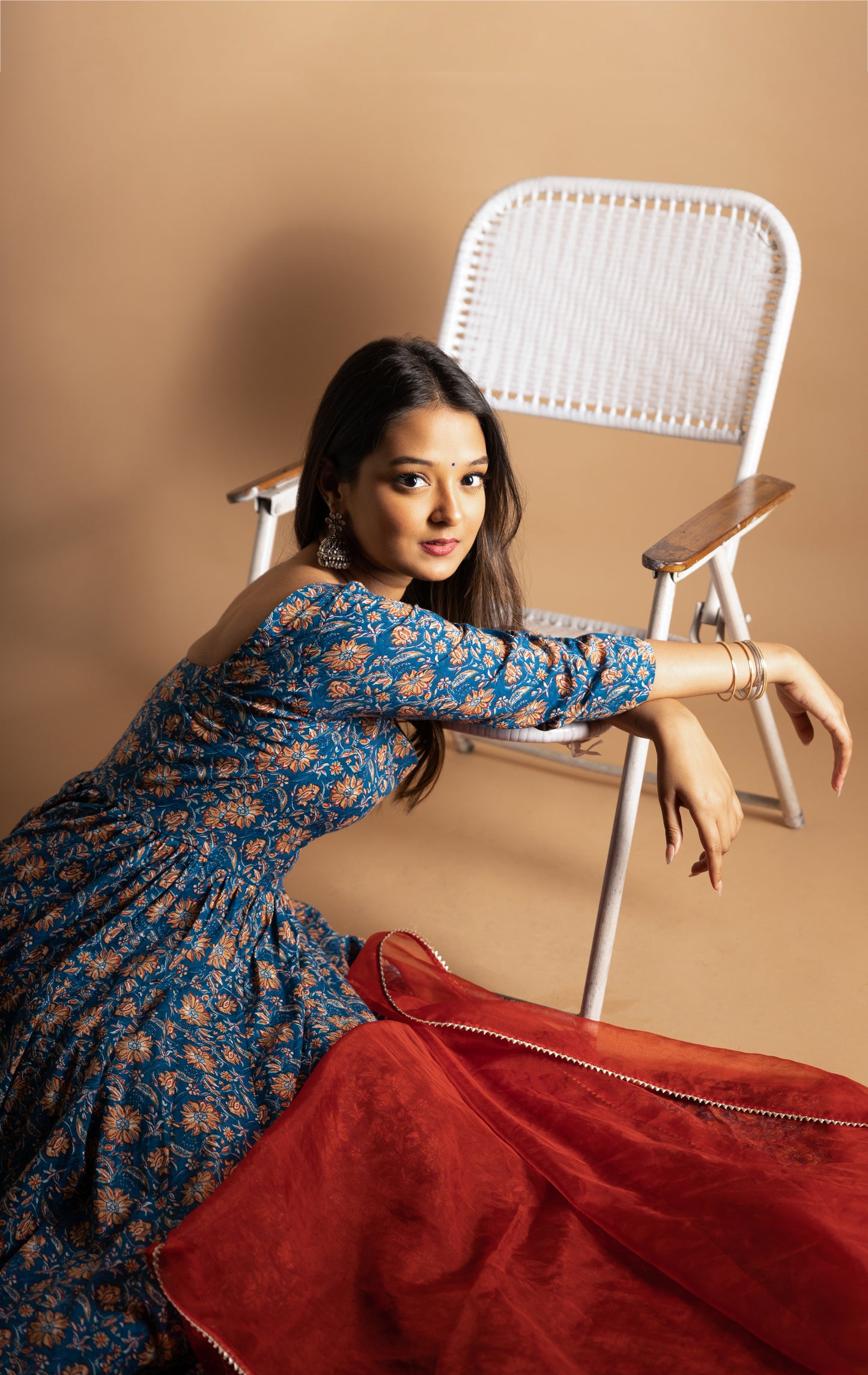 Eazy Breezy Floral Anarkali with Dupatta (2 Piece Set)