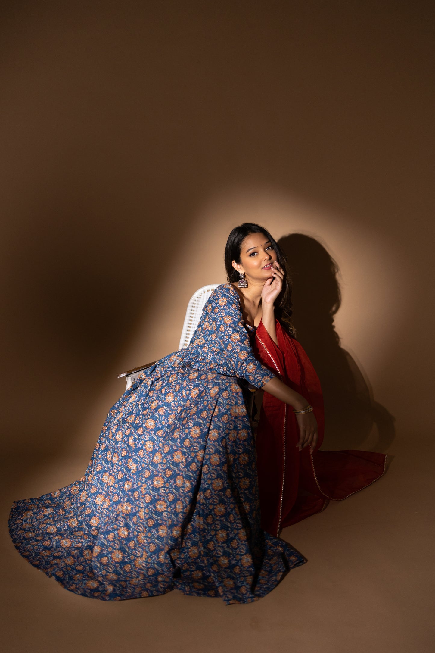 Eazy Breezy Floral Anarkali with Dupatta (2 Piece Set)