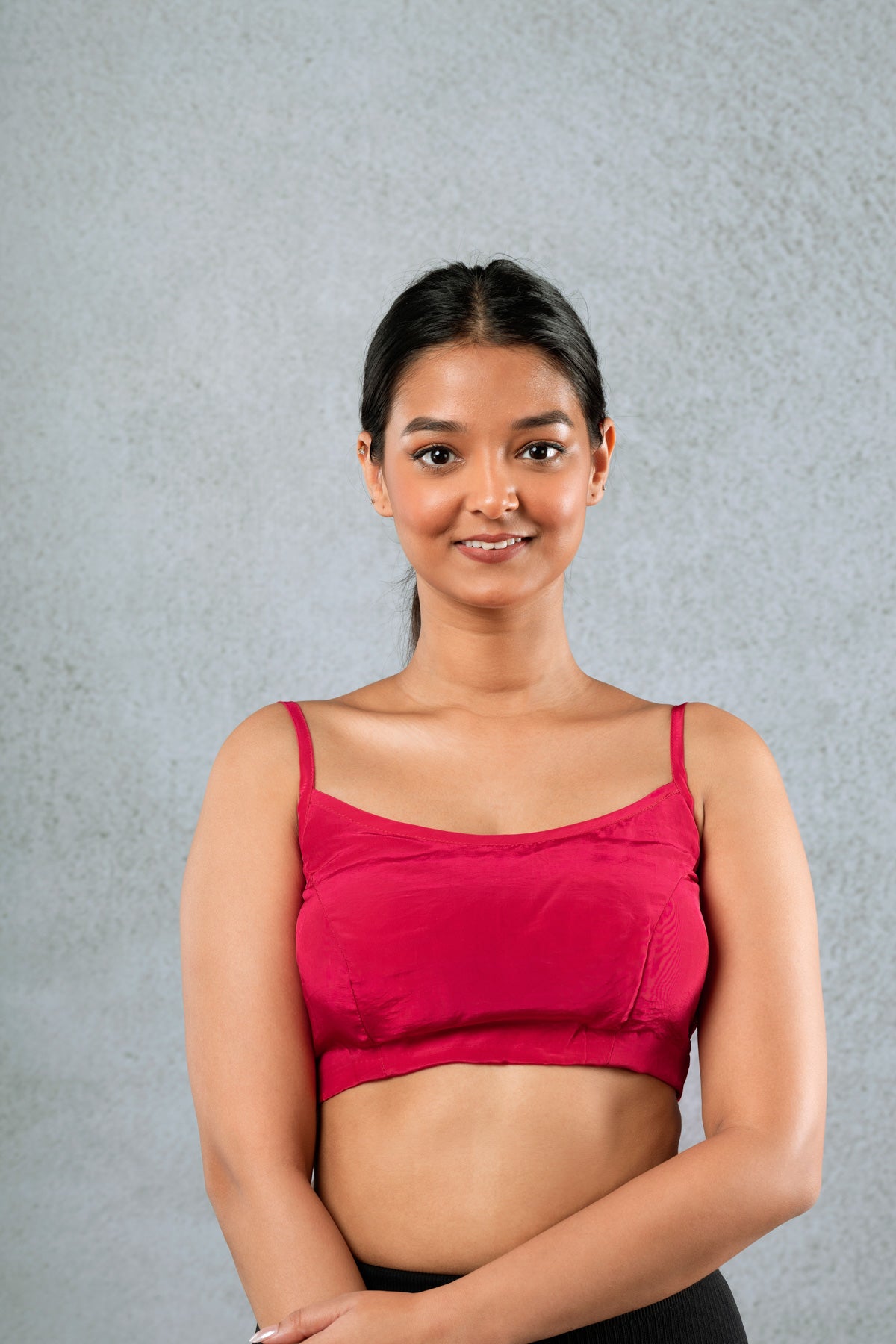 Magenta Crepe Blouse