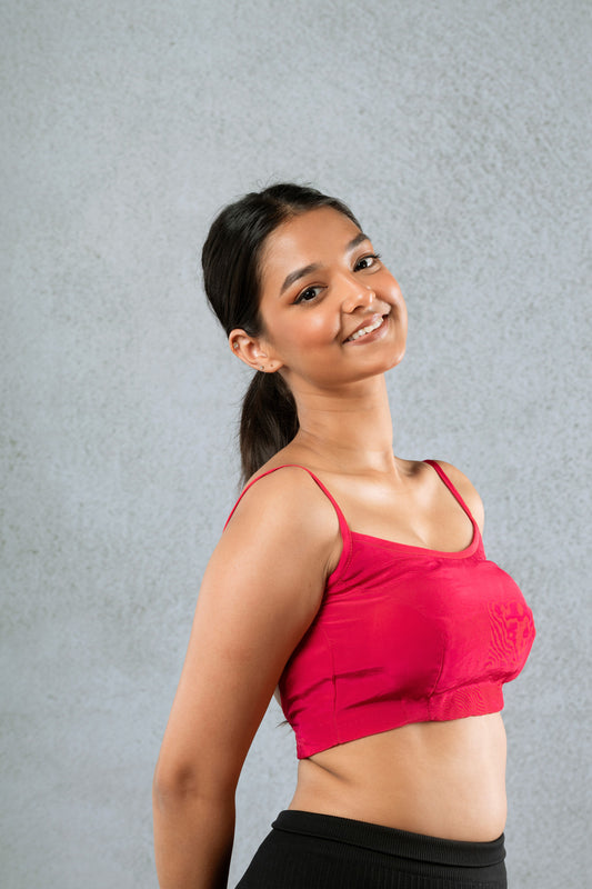 Magenta Crepe Blouse