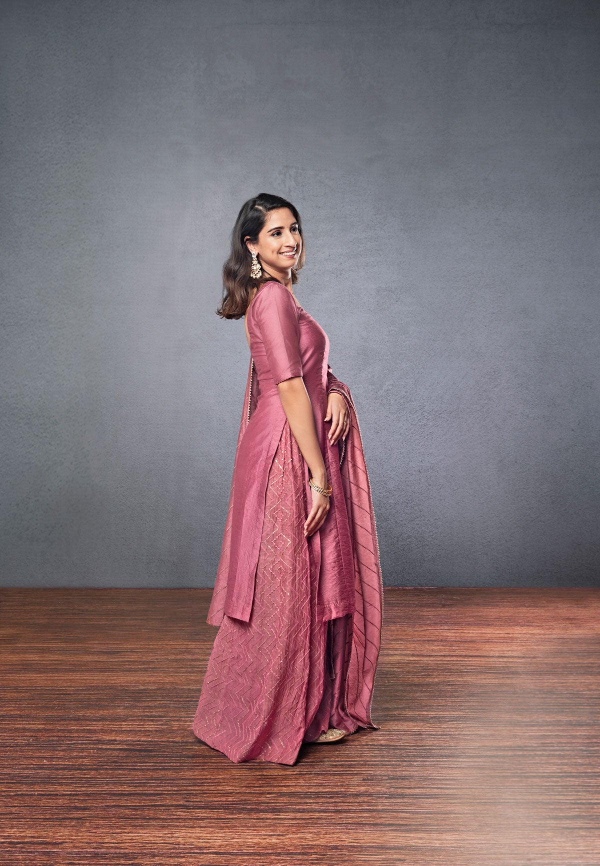 Palazzo Set - Onion Pink (3-piece Set)