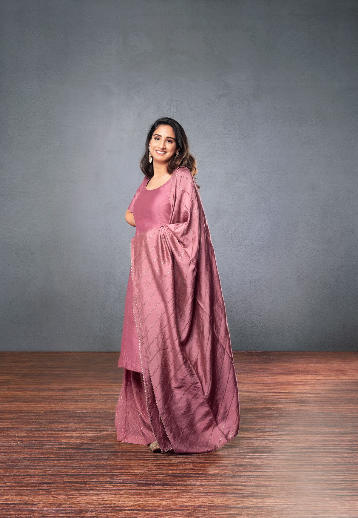 Palazzo Set - Onion Pink (3-piece Set)