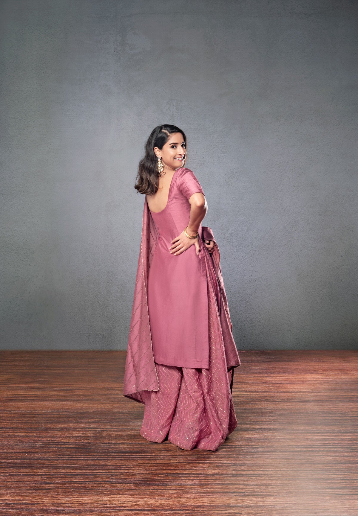 Palazzo Set - Onion Pink (3-piece Set)