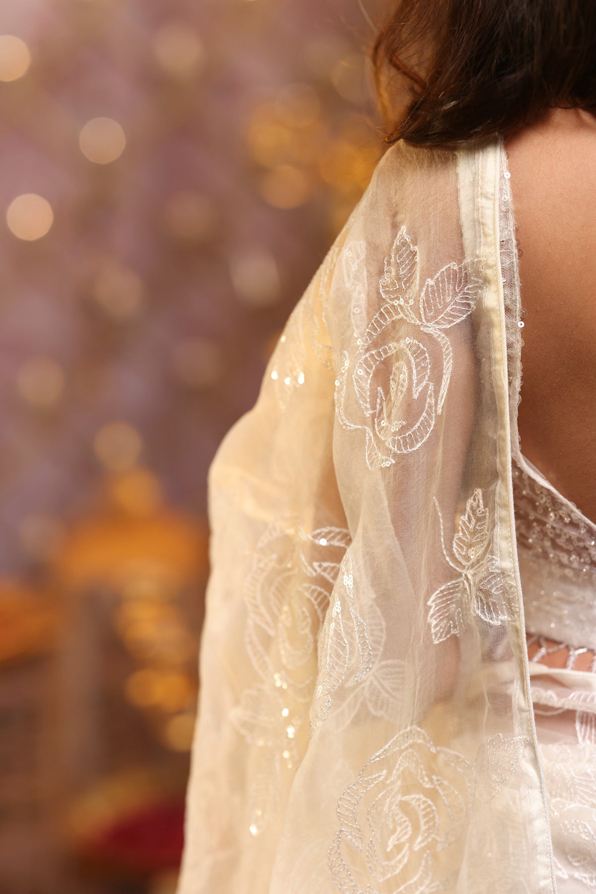 White Organza Saree