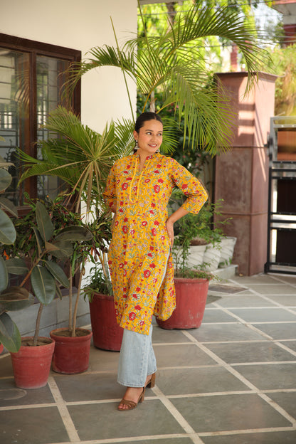 Long Mustard Kurti