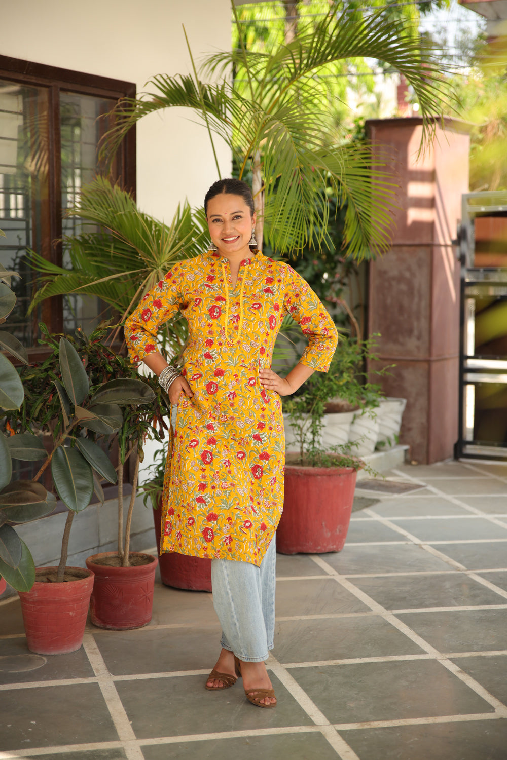Long Mustard Kurti