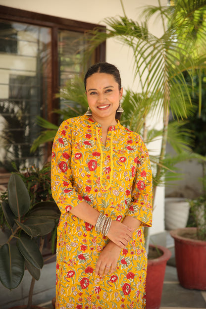 Long Mustard Kurti