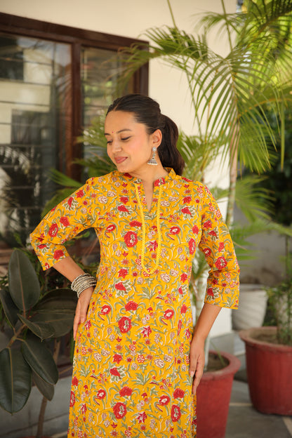 Long Mustard Kurti