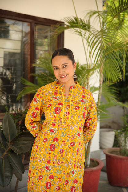 Long Mustard Kurti